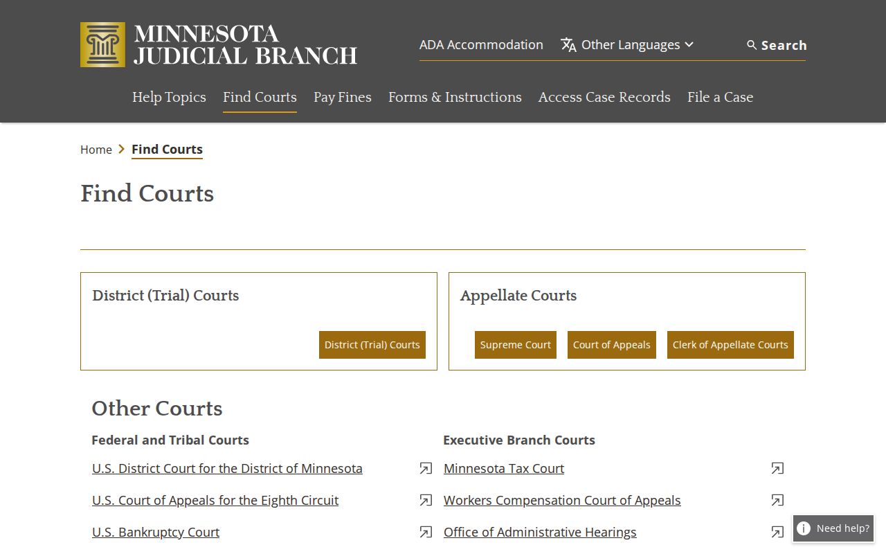 Becker County case search Minnesota courthouse locator