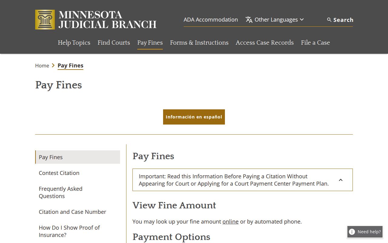 Becker County traffic court records pay a fine guidance
