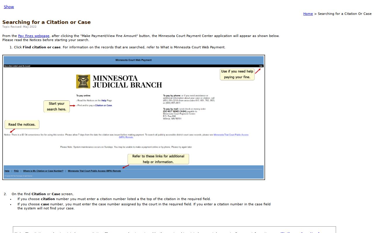 Becker County traffic court records citation search help